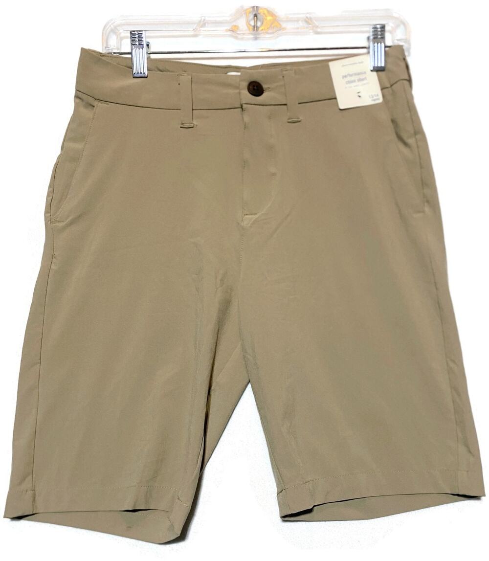 Abercrombie Kids Boys Khaki Chino Shorts Size 13/14 Reg Knee Length NWT Preppy